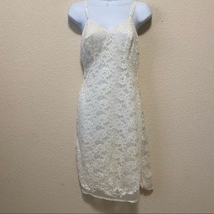 Vintage Lace 60s Slip / Dress by Pajama Lined Pinup Rockabilly - Seampruf